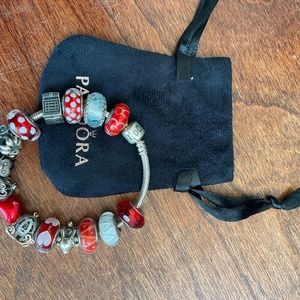 Disney Cinderella Coach Pandora Bracelet with 16 Charms